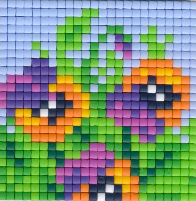 77655 Pixelhobby Set kleine Basisplatte Veilchen