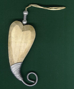Holzanhänger Herz 12 x 4cm