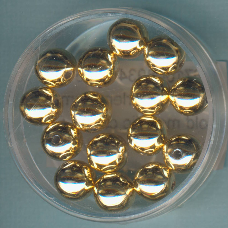 0710-08934 Wachsperlen 8mm gold metallic 15 Stück