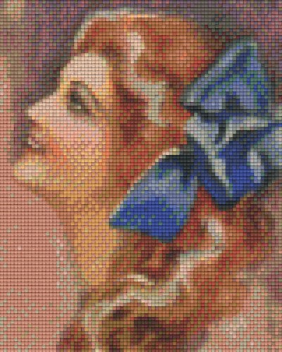 804075 Pixelhobby Klassik Set Frau mit blauer Schleife