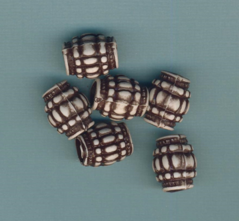 2112003_Ethnic-Beads-Walze-17x14mm-braun-6-Stück