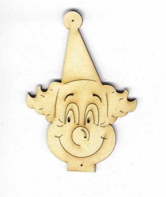 Holz-Deko Clown 10cm