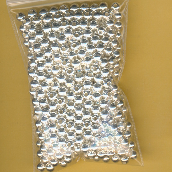 s03240291 Wachsperlen 4mm silber metallic 20g in Packung