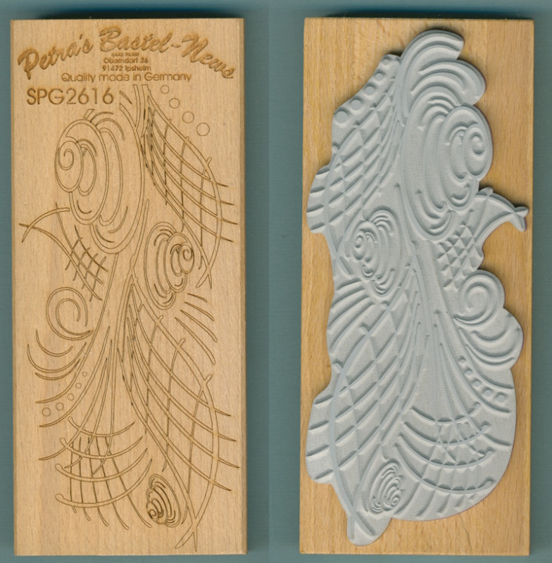 spg2616 Holzstempel Filigran Da Vin 7x16cm