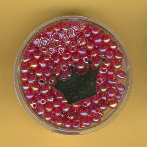 5534254 Rocailles Perlen Tropfen 4x3mm rot AB 15g