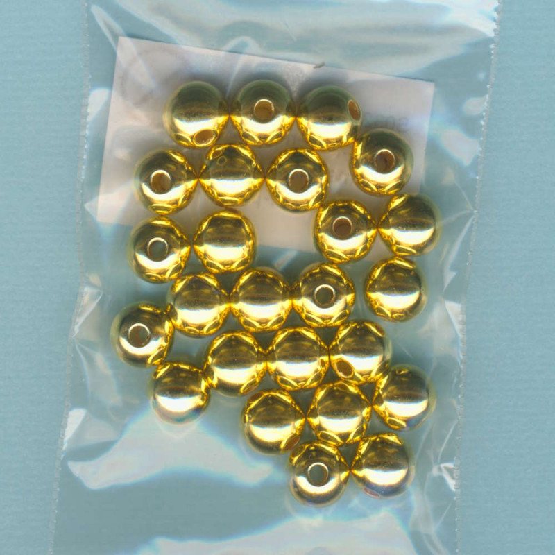 s032893 Wachsperlen 8mm gold metallic 25 Stück