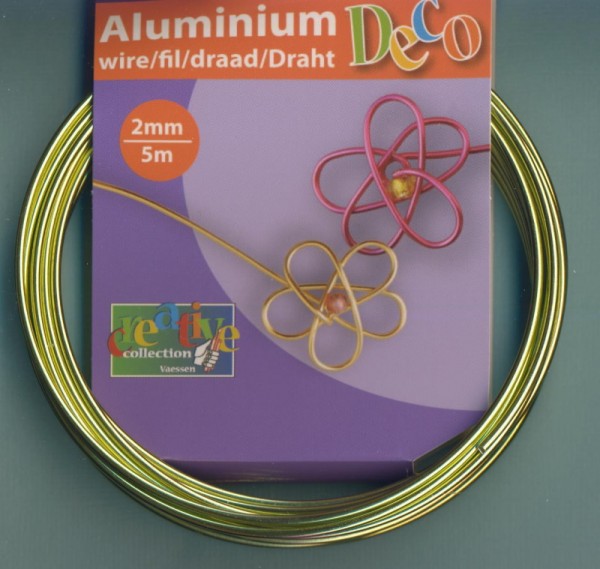 24240008 Aludraht 2mm apfelgrün 5m