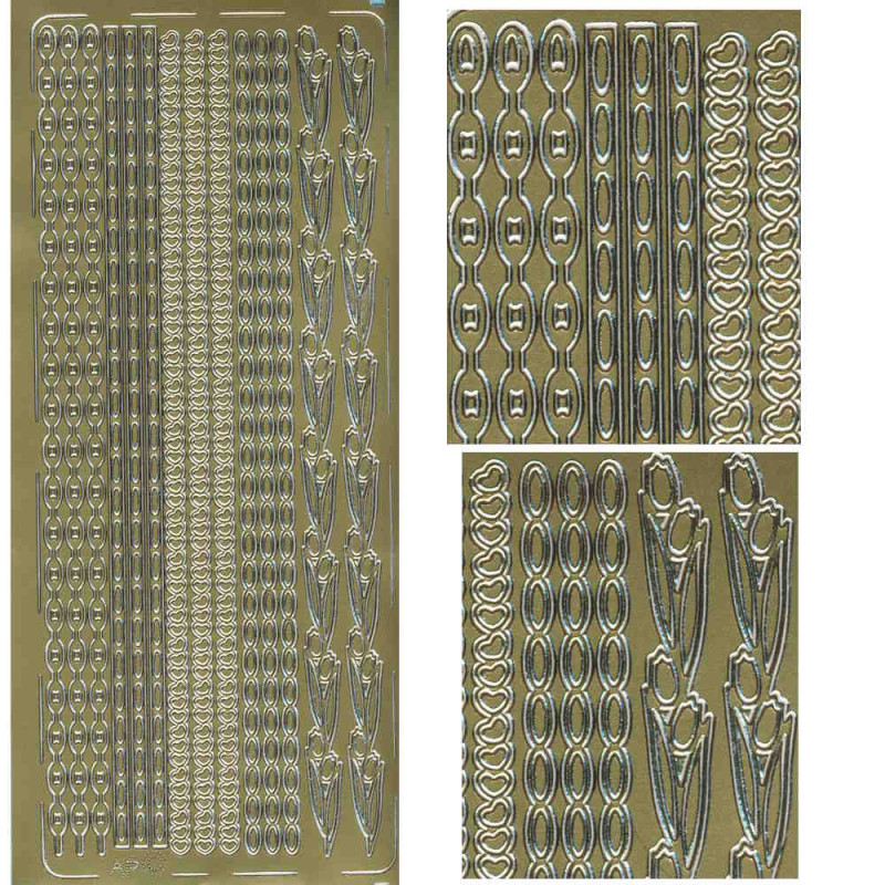 pu134g Sticker Linien 24 gold