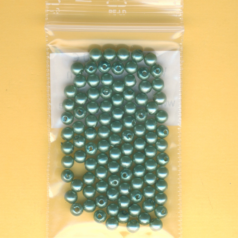 1031067 Wachsperlen 4mm grün 100 Stück in Packung