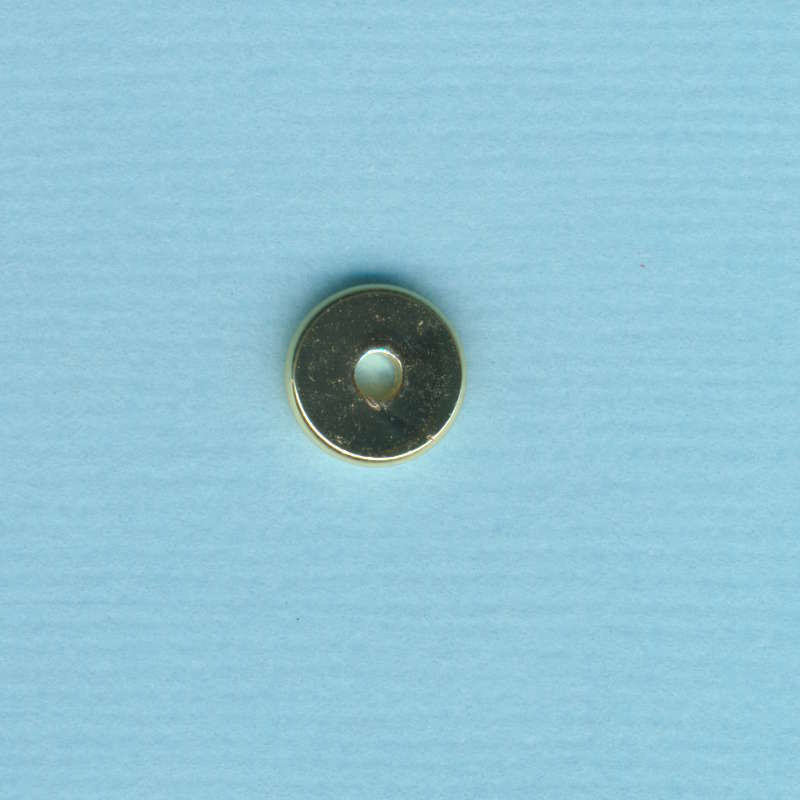 a2350295 Metallperle Scheibe 8x1,5mm 18k vergoldet