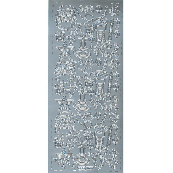 pu107s Sticker Weihnachtsschmuck 6 silber