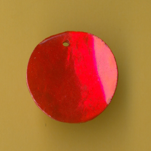 17092290 Capiz Schmuckelement rund 25mm rot