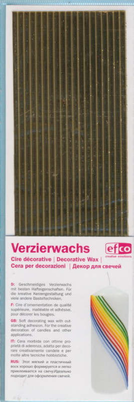 3523203 Kerzen Wachsstreifen flach 200 x 3mm gold 19 Stück