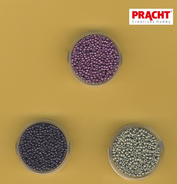Pracht Rocailles Perlen 2,6mm metallic matt