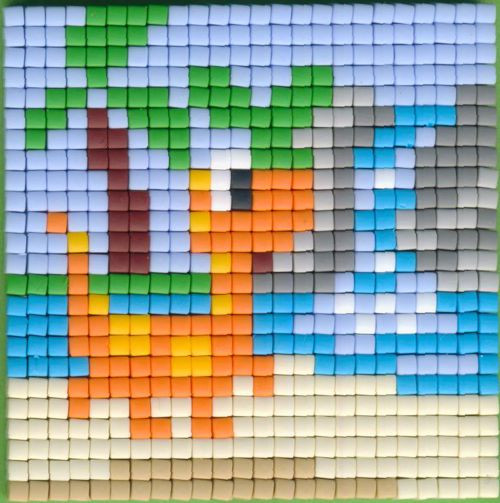 77648 Pixelhobby Set kleine Basisplatte Dino