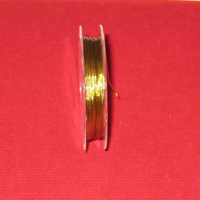 s0014597 Schmuckdraht gold nylonbeschichtet 0,45mm 10m