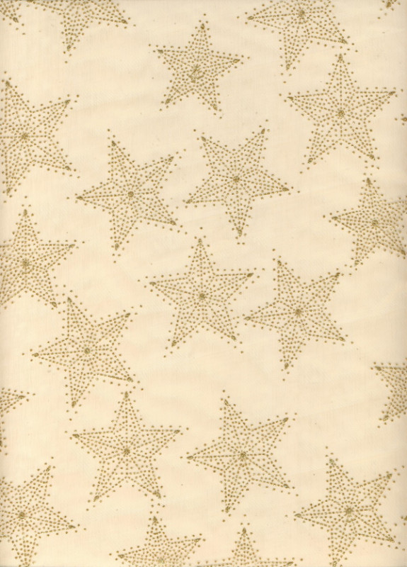 3981610 Vlies Sterne gold glitter