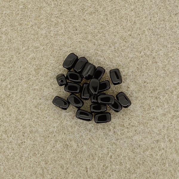 Glasolive 6x4mm schwarz 70 Stück