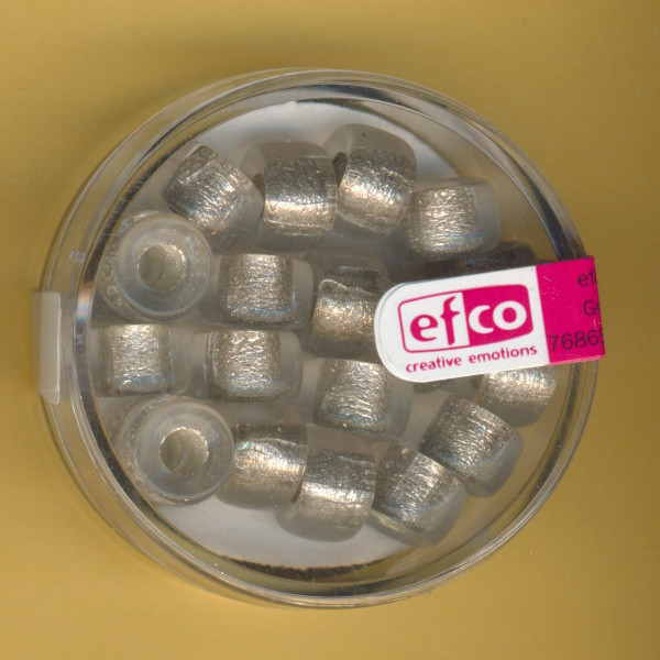 2126501 Pony Perlen 9mm kristall Silbereinzug 20 Stück