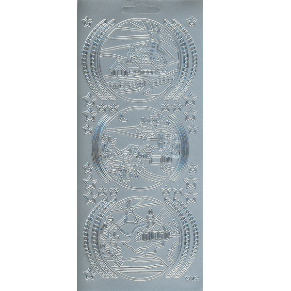 104s Sticker Stille Nacht silber