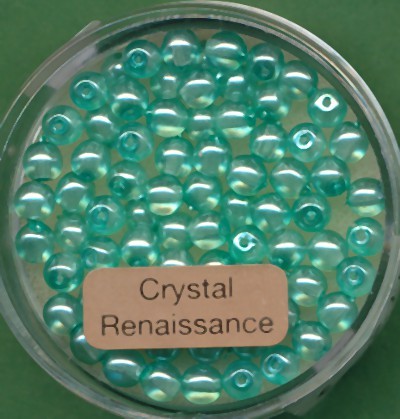 078004374 Crystal Renaissance Perlen 4mm helltürkis 75 Stück