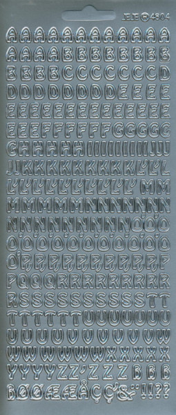 1500630 Sticker Buchstaben 3 silber