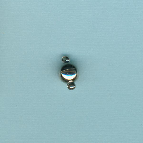 97319 Magnetverschluss Edelstahl 8mm rund silber