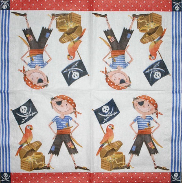 Serviette Piratenschatz