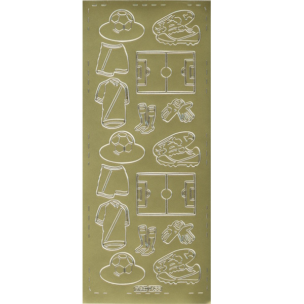 pu438g Sticker Fußball 3 gold