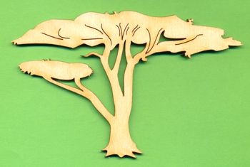 Holz-Deko Afrika-Baum alt 8cm