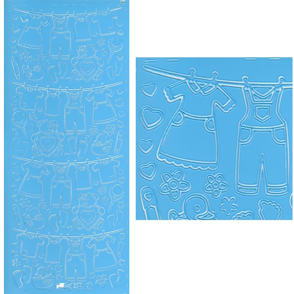 pu324hb Sticker Babysachen 3 hellblau