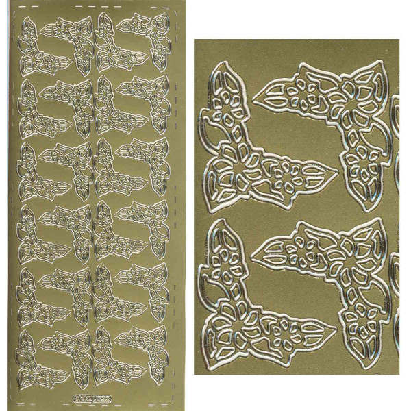 pu522g Sticker Ecken 22 gold