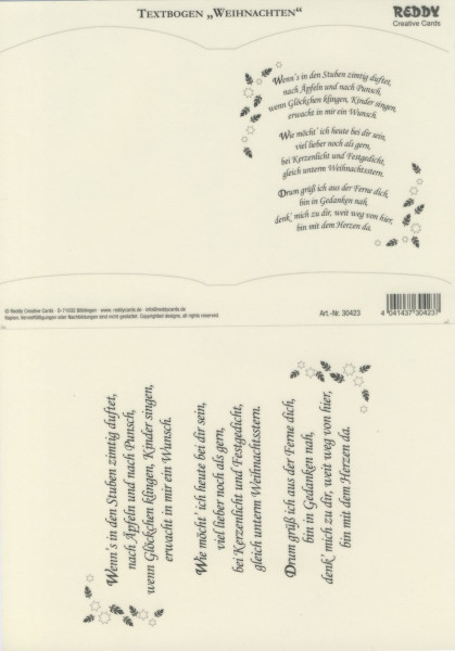 30423 Transparentpapier Bookatrix Textbogen Weihnachten