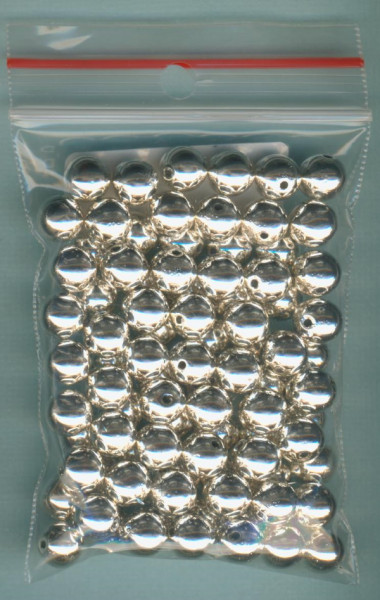 071008911 Wachsperlen 8mm silber metallic 30g in Packung