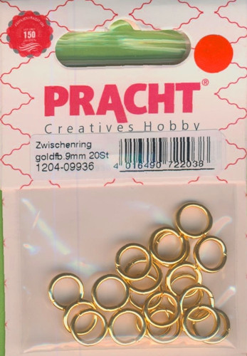 1204-09936 Zwischenringe 9mm gold 20 Stück