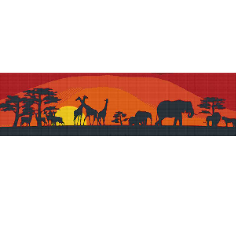 812072 Pixelhobby Klassik Set Sonnenuntergang Afrika