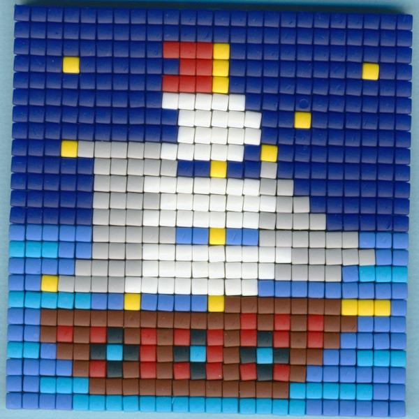 77676 Pixelhobby Klassik Set kleine Basisplatte Schiff