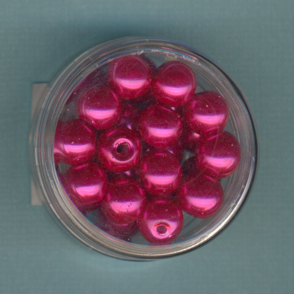 330817 Glaswachsperlen 8mm pink ca. 25 Stück