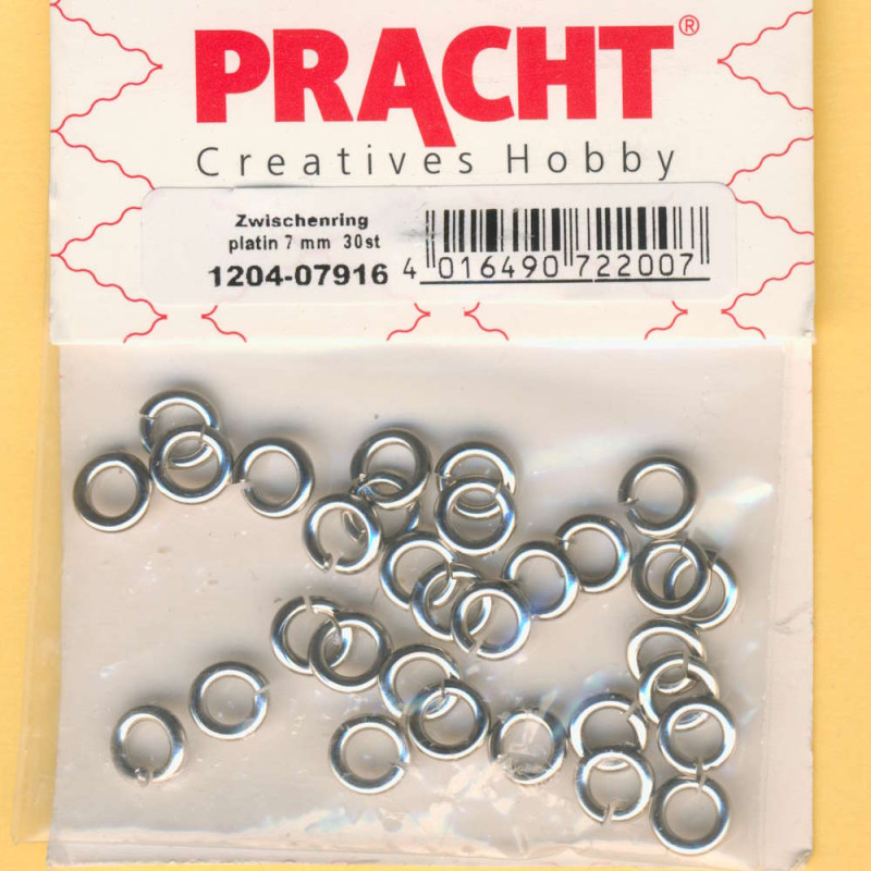 1204-07916 Zwischenringe 7mm platin 30 Stück
