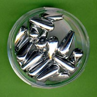 080214914 Wachsperlen Tropfen 6x14mm silber 20 Stück