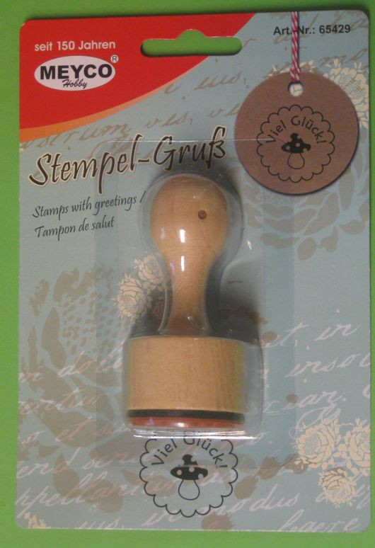 65429 Holzstempel Viel Glück 1 30mm
