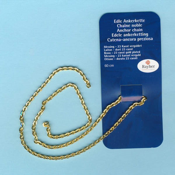 2138689 Ankerkette 1,0mm x 60cm vergoldet