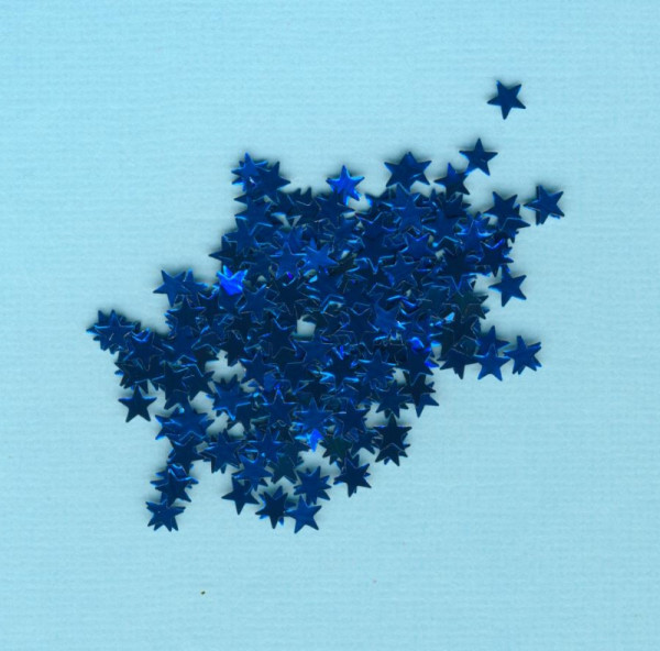 3925210 Alu Streuteile Sterne 5mm blau 3g