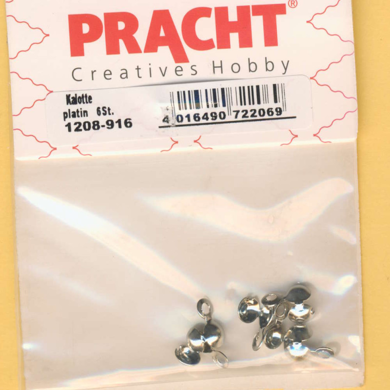 1208-916 Quetschkalotten 5mm platin 6 Stück