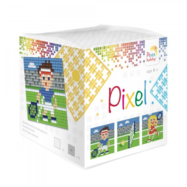 29011 Pixelhobby Set kleine Basisplatte Tennis