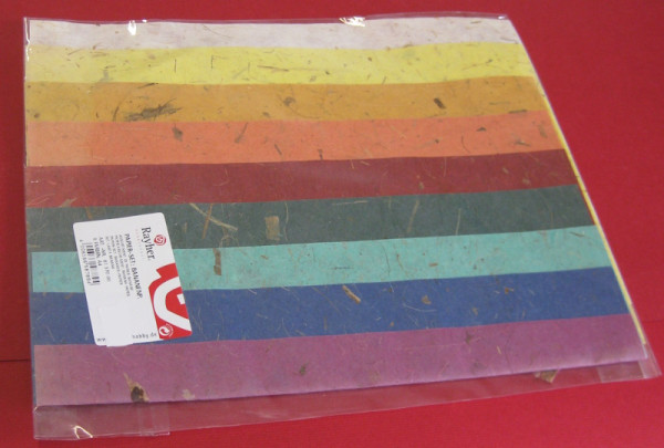 8137000 Rayher Papier-Set A4 Bananenpapier 9 Stück