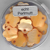 63907002 Perlmutt Blume 12mm orange