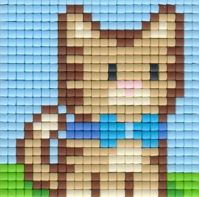 77671 Pixelhobby Set kleine Basisplatte Katze