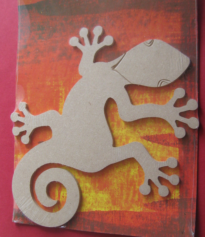 073680000 Holz Dekor Echse groß 21,5x22cm