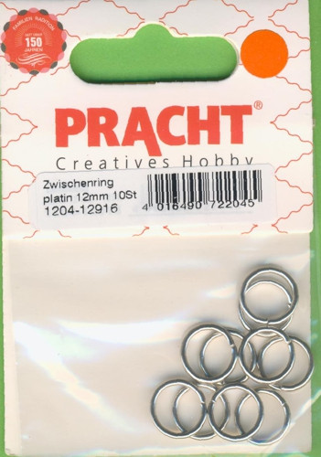 1204-12916 Zwischenringe 12mm platin 10 Stück